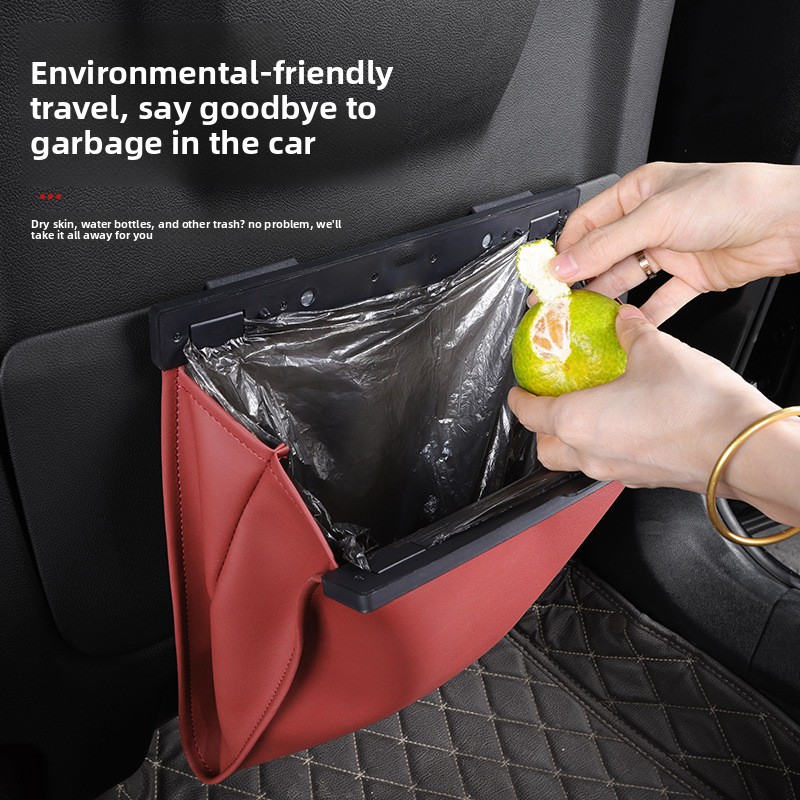 Leather Cleaner Interior - 1pcs Car Leather Garbage Bags, Rear